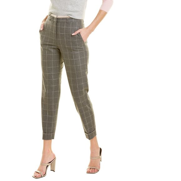 Peserico Silk-Trim Cropped Trouser
